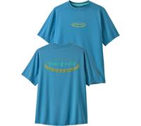Patagonia - Ropa para niños - K's Cap SW T-Shirt '95 Oval Logo Shore Blue - Talla Infantil S - Azul Azul S