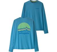 Patagonia - Ropa para niños - K's L/S Cap SW T-Shirt Ridge Rise Moonlight Shore Blue - Talla Infantil XL - Azul Azul XL