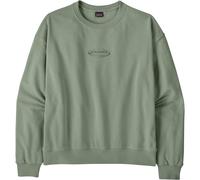 Patagonia W's '95 Oval Logo Daily Crew sudadera mujer - Cover Green - M