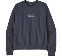 Patagonia W's '95 Oval Logo Daily Crew sudadera mujer - Smolder Blue - S