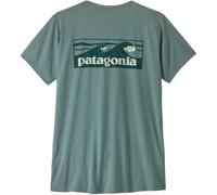 Patagonia W's Cap Cool Daily Shirt - Boardshort Logo camiseta mujer - Blue Sage-Light Blue Sage X-Dye - XS