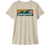Patagonia W's Cap Cool Daily Shirt - Boardshort Logo camiseta mujer - Dyno White - XL