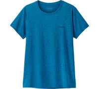 Patagonia - Ropa de senderismo mujer - W's Cap Cool Daily Shirt Boardshort Logo Aquatic Blue Light X-Dye para Mujer - Talla M - Azul Azul M