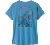 Patagonia W's Cap Cool Daily Shirt - Cloud Crag camiseta mujer - Shore Blue-Light Shore Blue X-Dye - L
