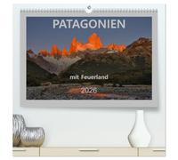 Patagonien mit Feuerland (hochwertiger Premium Wandkalender 2026 DIN A2 quer), Kunstdruck in Hochglanz: Es ist eine Reise durch die großartigen Landschaften des Südens von Argentinien und Chile.