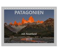 Patagonien mit Feuerland (Tischkalender 2026 DIN A5 quer), CALVENDO Monatskalender: Es ist eine Reise durch die großartigen Landschaften des Südens von Argentinien und Chile.