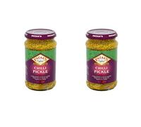 Patak Chilli Pickle 283g - Achaar tradicional indio - Achaar con ingredientes naturales - Proporciona la experiencia gastronómica india ideal (paquete de 2)