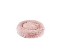 PATAM Cama Redonda de Felpa para Perros y Gatos con Funda Lavable a máquina, Antideslizante - Alaska Rosa, Small 51 cm