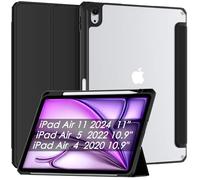 Patamiyar Funda para iPad Air 11 pulgadas M2 2024 con portalápices, Funda para iPad Air 5th Gen 2022/iPad Air 4th Gen 2020, Funda para iPad Air 10,9", Función Atril,Encendido Apagado Automático -Negro