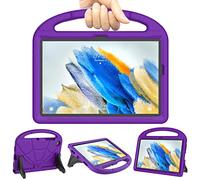 Patamiyar Funda para Niños para Samsung Galaxy Tab A8 de 10,5 Pulgadas 2022, Ligera Prueba Golpes Niños con Agarre y Soporte para Galaxy Tablet A8 de 10,5 Pulgadas (SM-X200/X205/X207)-Púrpura