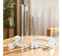 Patas acrílicas Ajustables for Muebles, Juego de 4, reemplazo de Mesa, Soporte, 1-1,5 cm de Altura, for Armario de Cocina/tocador(28cm)