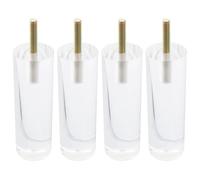 Patas acrílicas para muebles, juego de 4 patas en Mcredy para muebles, mesas, sofás, 4.72 pulgadas de altura, acrílico transparente con accesorios de montaje, patas de muebles Lucite, 5/16 pulgadas