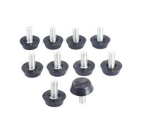Patas ajustables 10 unids/lote hogar Metal ajustable M6 M8 vástago roscado muebles mesa escritorio nivelador de pierna nivelador pie ajustador almohadilla tornillo(M6X14mm 10PCS)