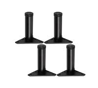 Patas ajustables de aleación de aluminio para muebles, paquete de 4 elevadores negros para sofá, escritorio y cama, soporte de metal, 25 cm de altura, perfecto para el hogar y la oficina