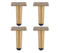 Patas ajustables doradas para muebles, paquete de 4 patas de metal para mesa, rango de altura de 10 a 100 cm, diseño cónico para soportes de TV, sofás, armarios, incluye tornillos, 25 cm