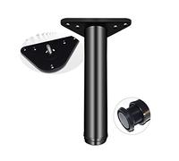 Patas ajustables negras para barra de desayuno, soporte de aleación de aluminio para mesas de muebles, capacidad de carga de 75 kg, altura ajustable de 1 a 30 mm (25 cm), perfecto para uso doméstico y
