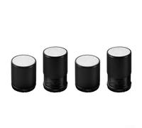 Patas ajustables para mesa de cama, base elevadora, paquete de 4 unidades para muebles con construcción de silicona de metal, amortiguación de ruido y estabilidad (negro)