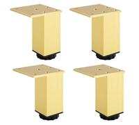 Patas ajustables para muebles, 4 patas cuadradas de aleación de aluminio para sofá, armario y cocina, altura ajustable de 3 a 40 cm, superficie anodizada
