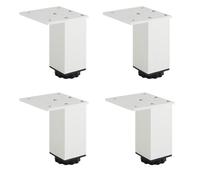 Patas ajustables para muebles, 4 patas cuadradas de aleación de aluminio para sofá, armario y cocina, altura ajustable de 3 a 40 cm, superficie anodizada