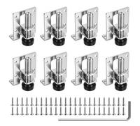Patas ajustables para muebles, 8 unidades, resistentes patas niveladoras de 55 - 102 mm, patas de metal ajustables en altura para muebles, juego de 48 tornillos, llaves Allen, para armario, estantería
