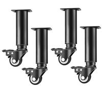 Patas ajustables para muebles con ruedas de bloqueo, patas giratorias de 360° y patas de mesa, patas rodantes para sofá, armario, mesita de noche y sofá, resistente, fácil movilidad.