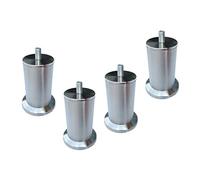 Patas ajustables para muebles M10 con varilla roscada de acero inoxidable cepillado, patas de repuesto para sofás y camas, fácil instalación, ideal para mesas y armarios de cristal