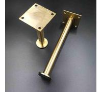 Patas ajustables para muebles, patas de mesa de acero inoxidable resistentes, 32 cm, color dorado, paquete de 2 unidades, perfectas para proyectos de bricolaje, decoración del hogar y renovación de