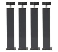Patas Ajustables para Somier,4 Piezas Piernas Ajustables para cama Universales Patas para Muebles,Altura Regulable de 1-20cm,para Base Tapizada, Somier (30cm,negro)