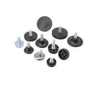 Patas ajustables Tornillo de pie nivelador M6 M8, tipo PP, muebles de plástico, mesa, silla, sofá, patas antideslizantes, Base niveladora ajustable, almohadilla de perno(M6x13x20mm,10pcs)