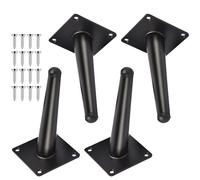 Patas Cónicas Para Muebles Ajustables, Patas De Mesa De Metal Resistente Cónica Inclinación, 4 Piezas Pies De Soporte Estable Y Antideslizante Para Mesita De Noche/Gabinetes/Sillas(Black,70cm)