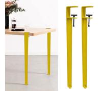 Patas De Abrazadera De Mesa Ajustables, 4 Patas De Escritorio De Comedor De Hierro Y Metal Para Consola De Muebles De Bricolaje, Sin Perforaciones, Patas De Mesa De(Size:71cm(27.9in),Color:Amarillo)