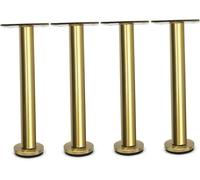 Patas de acero inoxidable for muebles, patas elevadas for muebles, patas de gabinete ajustables de metal, con almohadillas antideslizantes(Gold,25 cm/10 in)