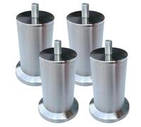 Patas de acero inoxidable para muebles con altura ajustable y tornillos M10, juego de 4 patas de sofá de repuesto para cocina, mesa de cristal, mesa de café, mesita de noche (22,5 cm)