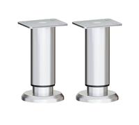 Patas de Cama de 2 uds., Patas de Mesa Ajustables de 10-15cm de Altura, Patas de Soporte de Muebles de Metal for Escritorio/Cama/sofá/Mesa/gabinetes(Stainless Steel(10-15cm))