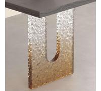 Patas de escritorio flotantes acrílicas resistentes, diseño moderno degradado para mesas de oficina, comedor y café, elegante soporte de decoración del hogar, perfecto para interiores contemporáneos