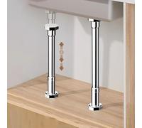 Patas de fregadero telescópicas,Patas ajustables， Patas telescópicas for fregadero, soportes for bajo encimera, barras de soporte ajustables de metal for lavabo de baño, soporte for fregadero de cocin