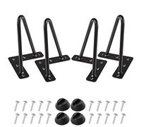 Patas de Horquilla de 15,24 cm, Patas de Mesa de Metal Pesado para Armario, mesita de Noche, Patas de Muebles, 3/8" Dia SatinTwo-Rod Iron Wire Legs for DIY Furniture