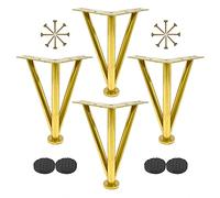 Patas de horquilla de metal Adjuble - 4 unidades, 10-60 cm de altura, perfectas para sofás, mesas de café, cabi, patas de repuesto de piel, D-25 cm / 9.8in, resistentes y resbaladizas