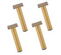 Patas de madera de repuesto para sillas, Stainless Steel Cylindrical Sofa Legs,Cabinet Legs with Screws,Furniture Feet,Bed Feet,DIY TV Desks,Legs,Hardware Accessories,Set of 4(Gold,12cm/4.7in)