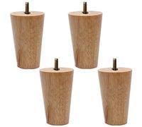Patas de madera de roble con perno M10 de 18 cm, patas de madera para sofá, cama, escritorio, silla, mesa de café, fácil de instalar, aspecto vintage