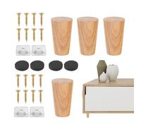 Patas de madera para gabinete, patas de repuesto de madera maciza, poste de husillo circular, soporte de sofá tallado para sillón, cómoda, silla reclinable, soporte de madera, proyectos de reparación