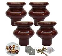 Patas de madera para muebles Patas for muebles de madera maciza,Patas for muebles de cocina con forma de calabaza,Patas de repuesto for mesa de centro,para aparador, mueble, sofá, sillón, otomano,Paqu