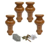 Patas de madera para muebles Patas for muebles de madera maciza,Patas for muebles de cocina con forma de calabaza,Patas de repuesto for mesa de centro,para aparador, mueble, sofá, sillón, otomano,Paqu