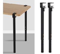 Patas de Mesa Ajustables con Abrazadera metálica, Patas de Muebles en Forma de F, Patas para Mesa de Comedor y Escritorio, Patas de Soporte, diseño sin Perforaciones para Proteger el Escrito