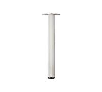 Patas de mesa ajustables de acero inoxidable de 50 cm para soportes de TV, aparadores y mesitas de noche, altura de 0 a 3 cm, incluye tornillos, diseño Strea para interiores modernos.