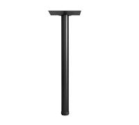 Patas de mesa ajustables de acero inoxidable para cocina, bar y comedor, altura personalizada (75 cm) con tornillos, patas de piel, color negro para decoración moderna