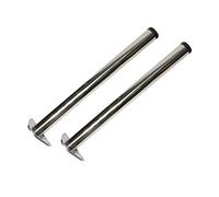 Patas de mesa ajustables de acero inoxidable para mesas de comedor y armarios, paquete de 2, acero inoxidable 304, incluye tornillos y destornillador, 110 cm y 90 cm, ideal para muebles de metal