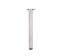 Patas de mesa ajustables de aleación de aluminio, patas de soporte de metal para encimera de cocina, banco de trabajo, personalizable (75 cm, plateado) con tornillos