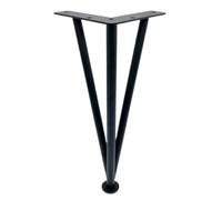 Patas de mesa ajustables de metal dorado de 20 a 40 cm, patas de acero inoxidable, perfectas para mesa de bricolaje, armario y decoración del hogar (negro-25 cm, 1 unidad)