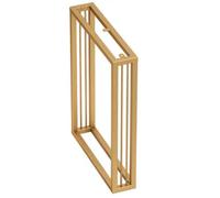 Patas de mesa ajustables de metal resistente para proyectos de bricolaje, patas cuadradas de escritorio con tornillos, acabado dorado, 60 x 75 cm, bases de muebles de repuesto para mayor estabilidad y